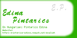 edina pintarics business card